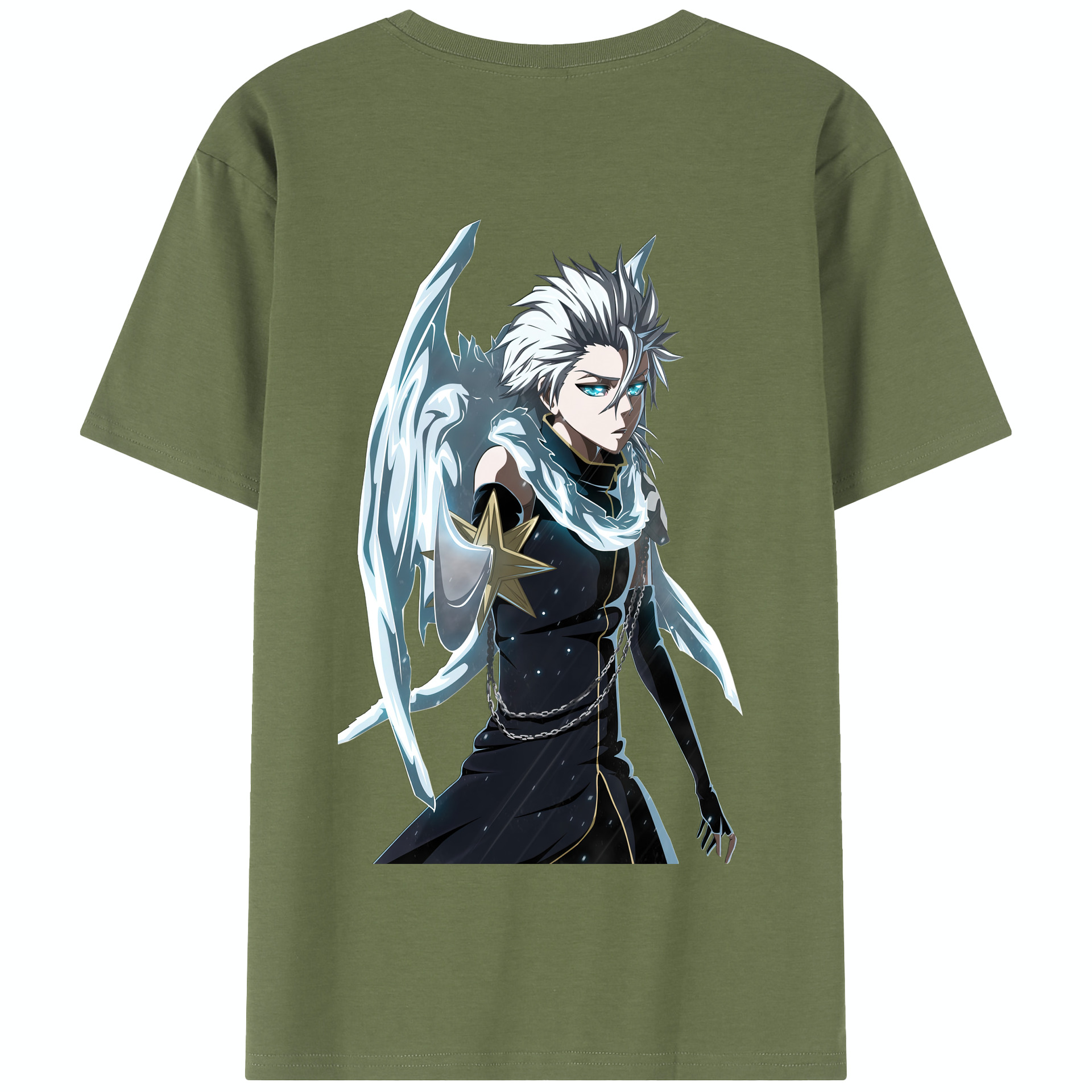 （画像用） ブリーチ 日番谷冬獅郎（ひつがや とうしろう） BLEACH Hitsugaya Toushirou 綿100％半袖Tシャツ（背面プリント）